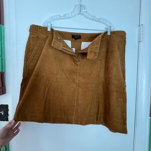 Talbots Camel Corduroy Mini Skirt